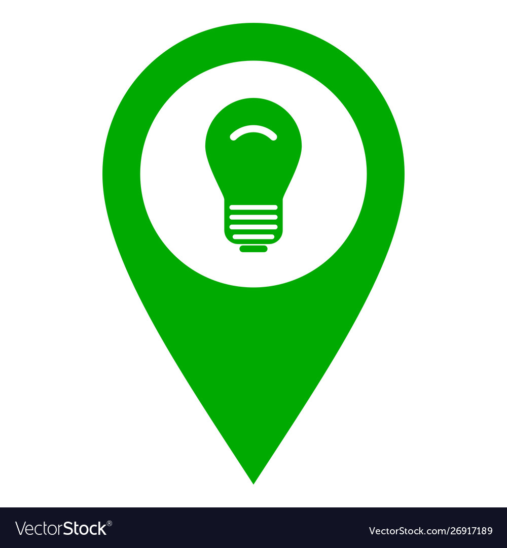 Light bulb and location pin