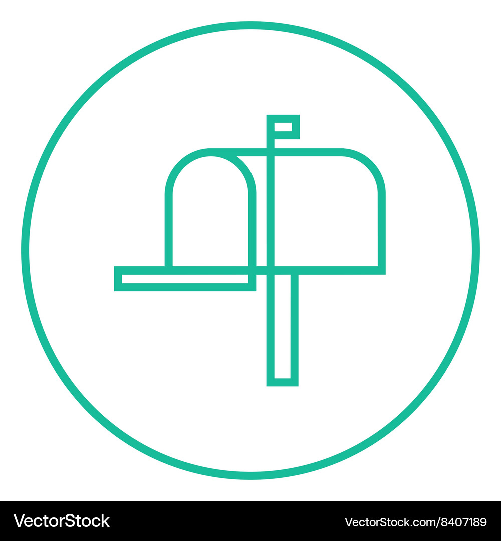 Mail box line icon Royalty Free Vector Image - VectorStock