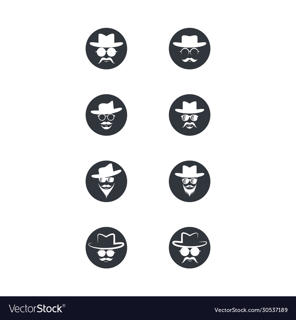 Man face character symbol