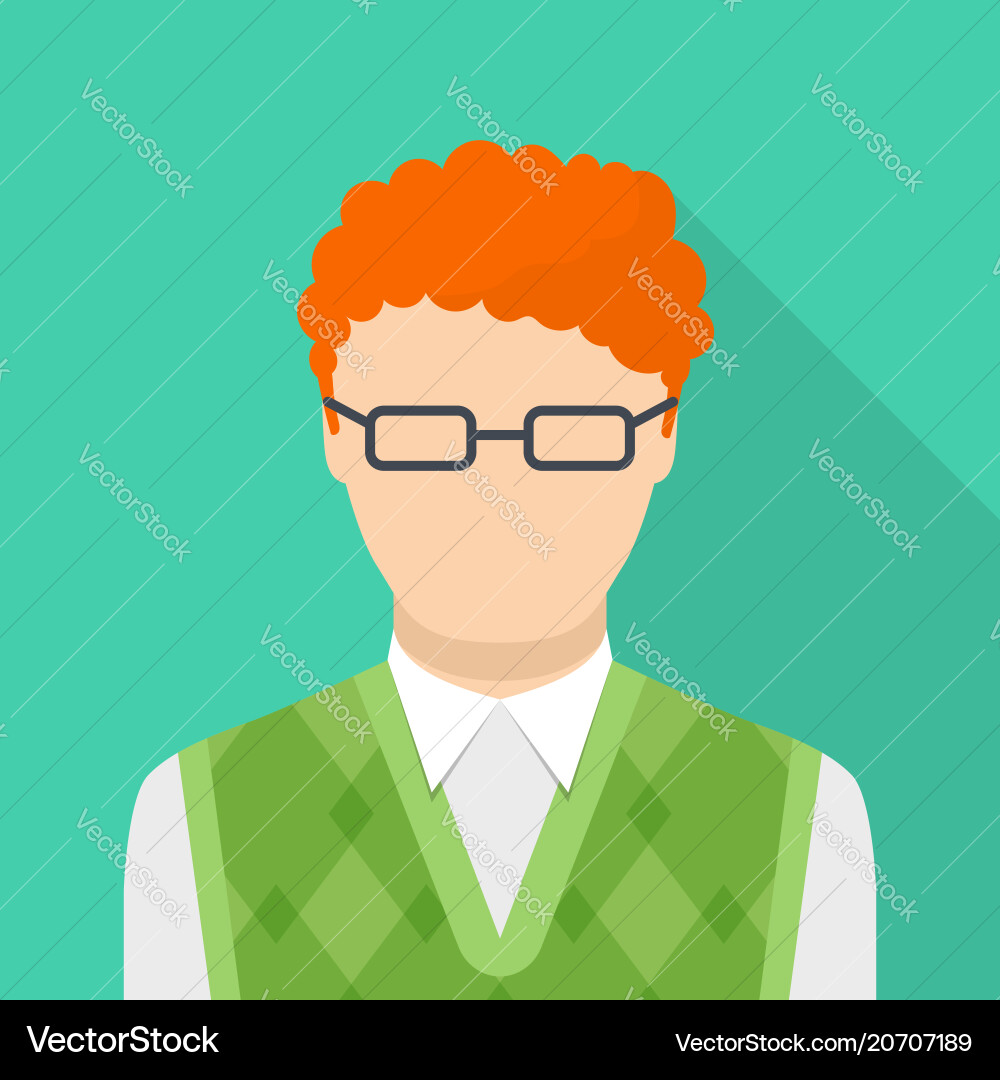 Manager icon flat style Royalty Free Vector Image