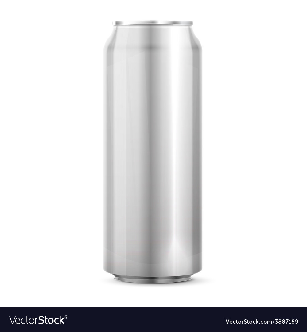 Metal aluminum beverage drink can Royalty Free Vector Image