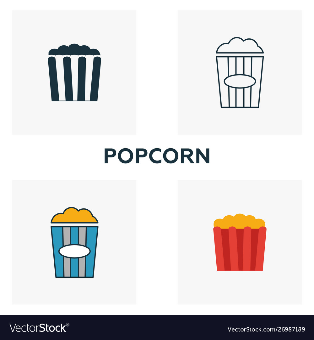 Pizza icon set four elements in different styles