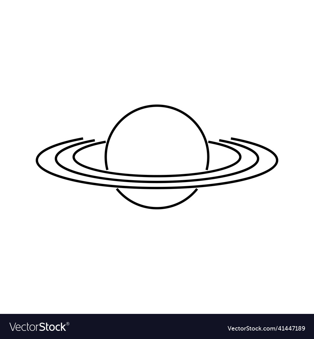 Planet linear icons isolated universe concept Vector Image Planet linear icons isolated universe concept