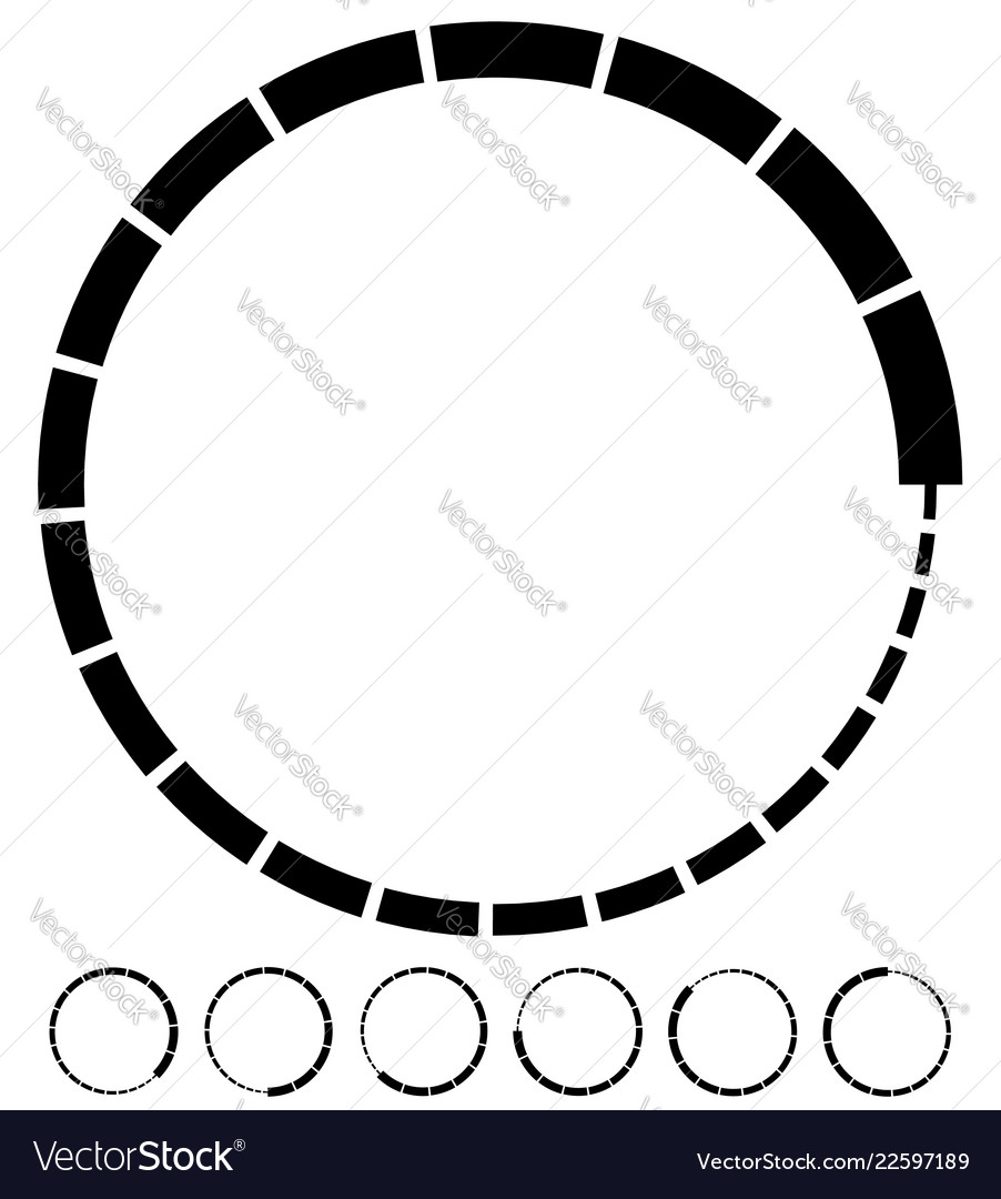 Preloader buffer symbol elements circular vector image Preloader buffer symbol elements circular