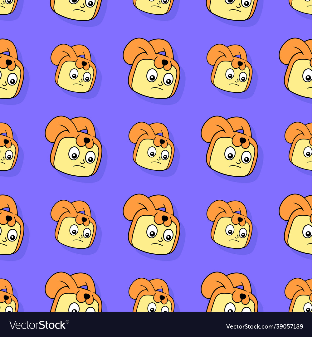 Rabbit cute seamless repeat pattern background