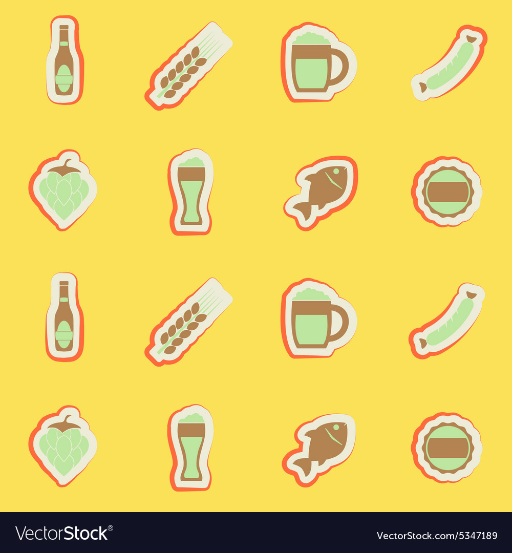 Seamless pattern with consumption of beer