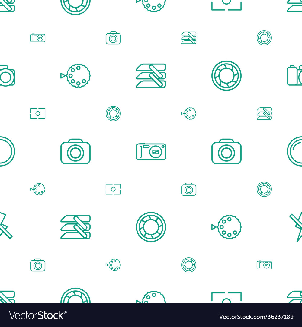 Shutter icons pattern seamless white background