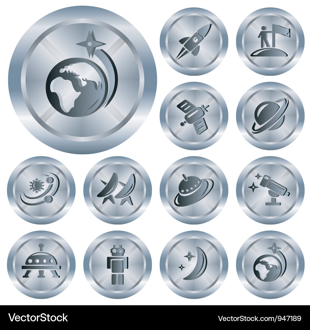 Spatial Button Space buttons Royalty Free Vector Image - VectorStock