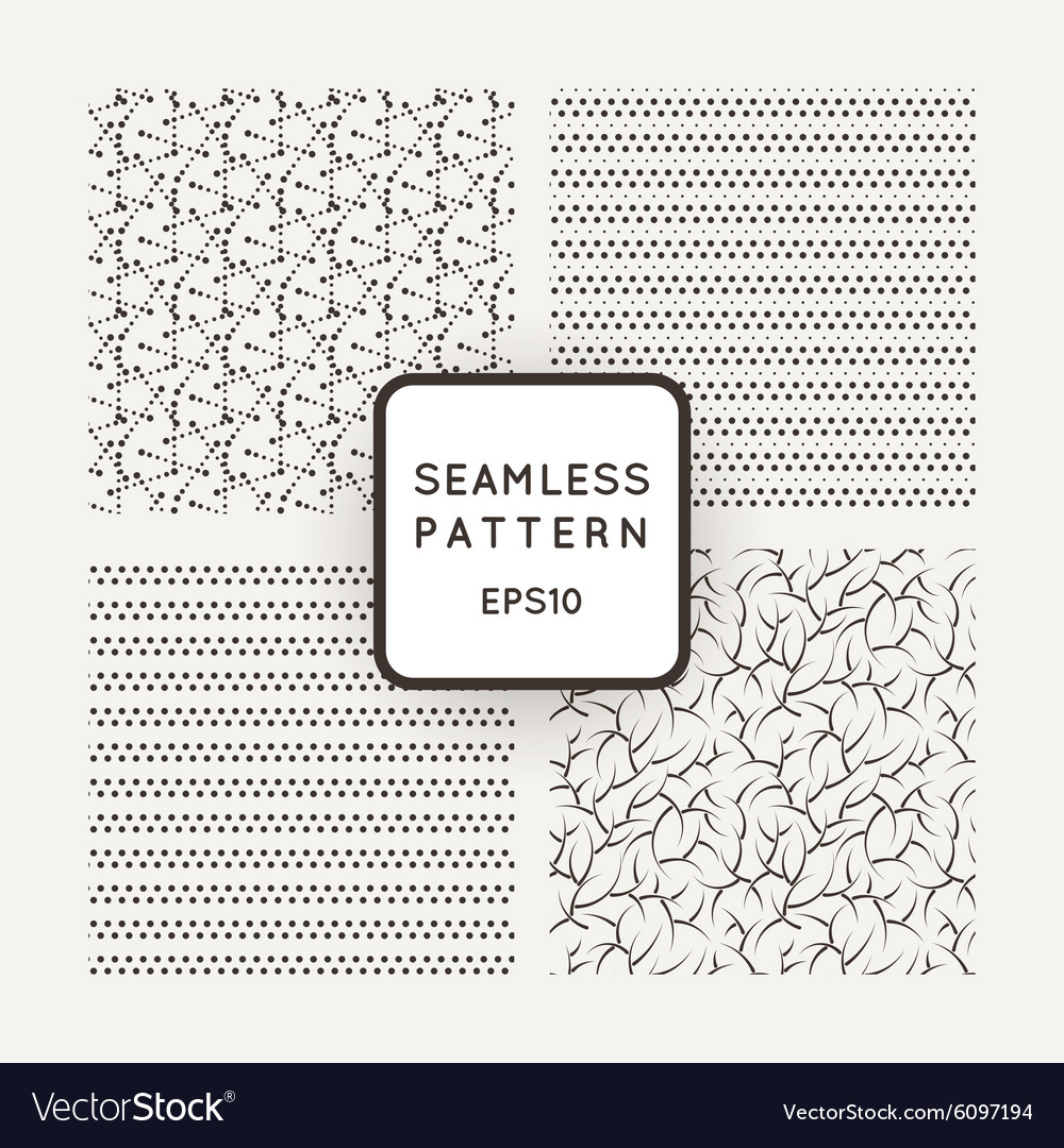 A set of four patterns in monochrome