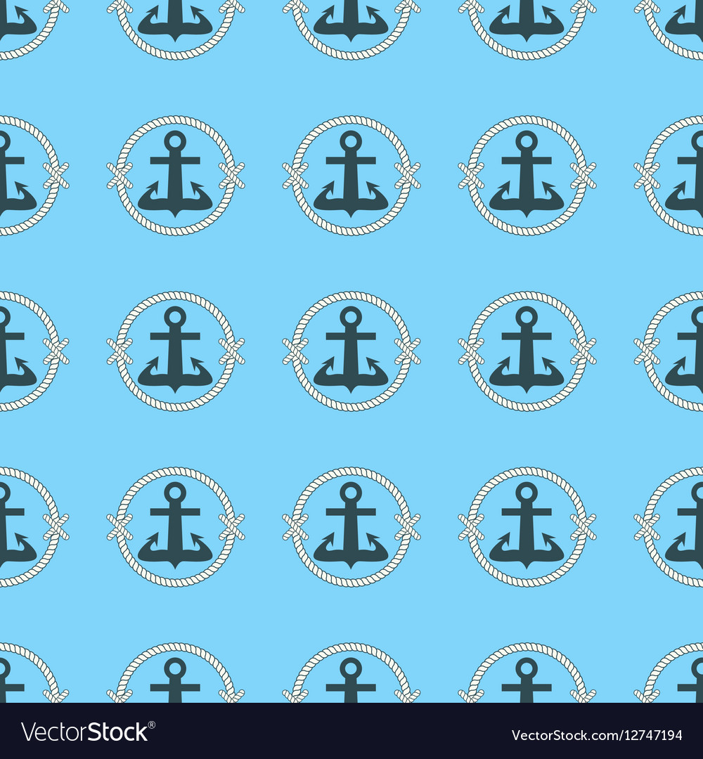 Anchor symbol seamless pattern