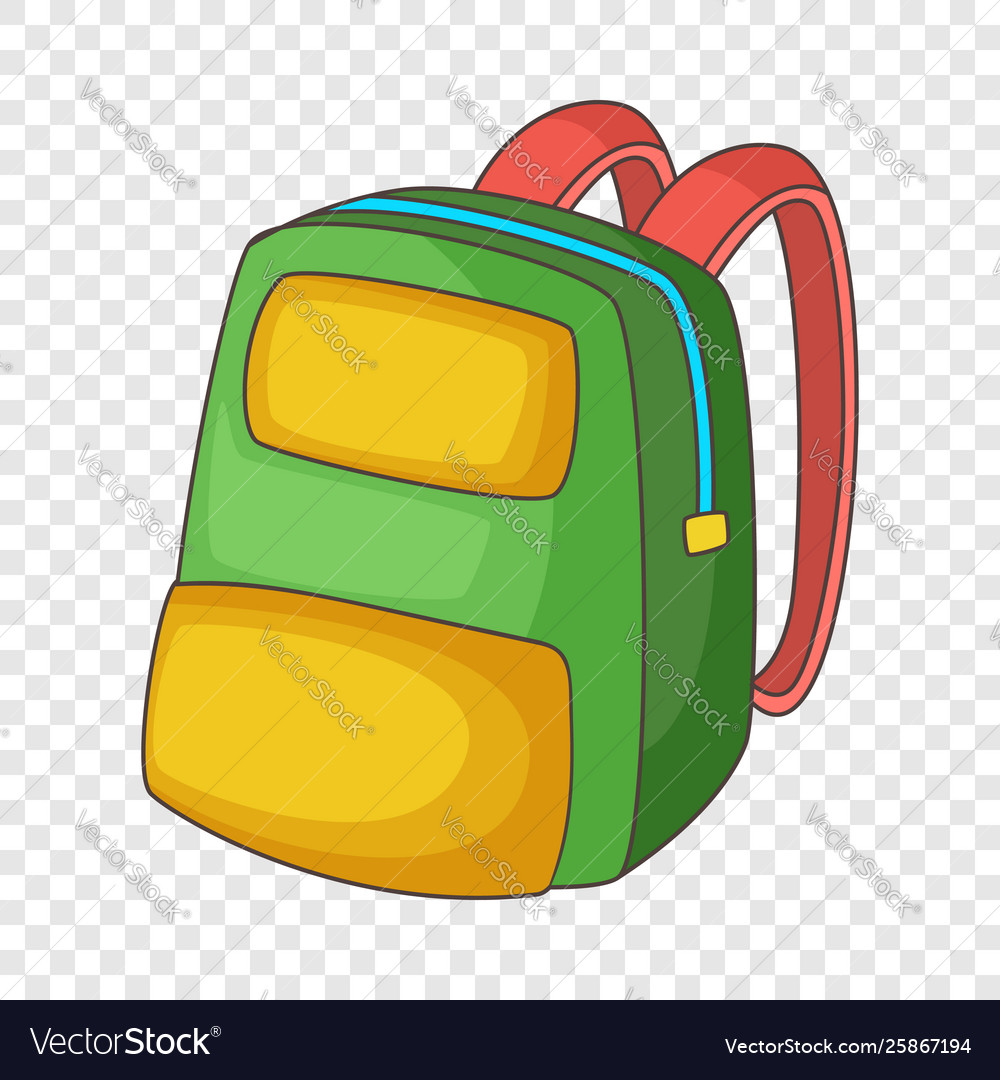 Backpack icon cartoon style Royalty Free Vector Image