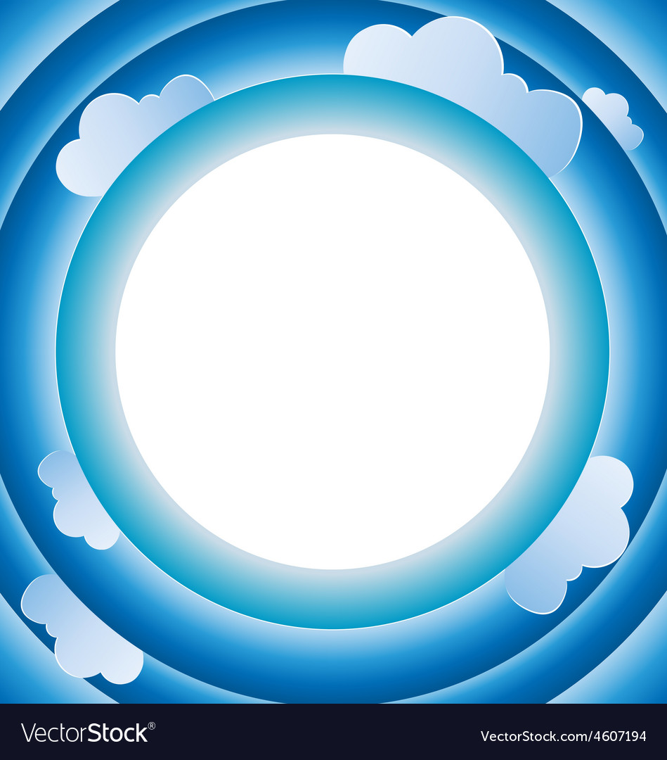 Blue Sky and Clouds Frame Background