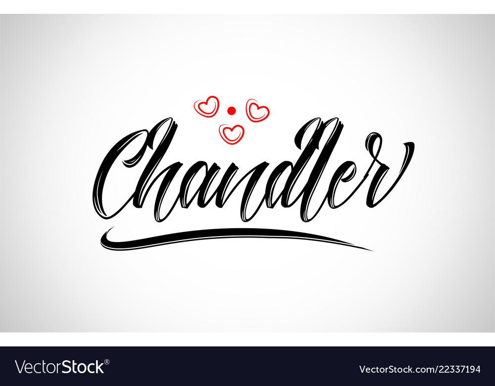 Chandler city design typography with red heart