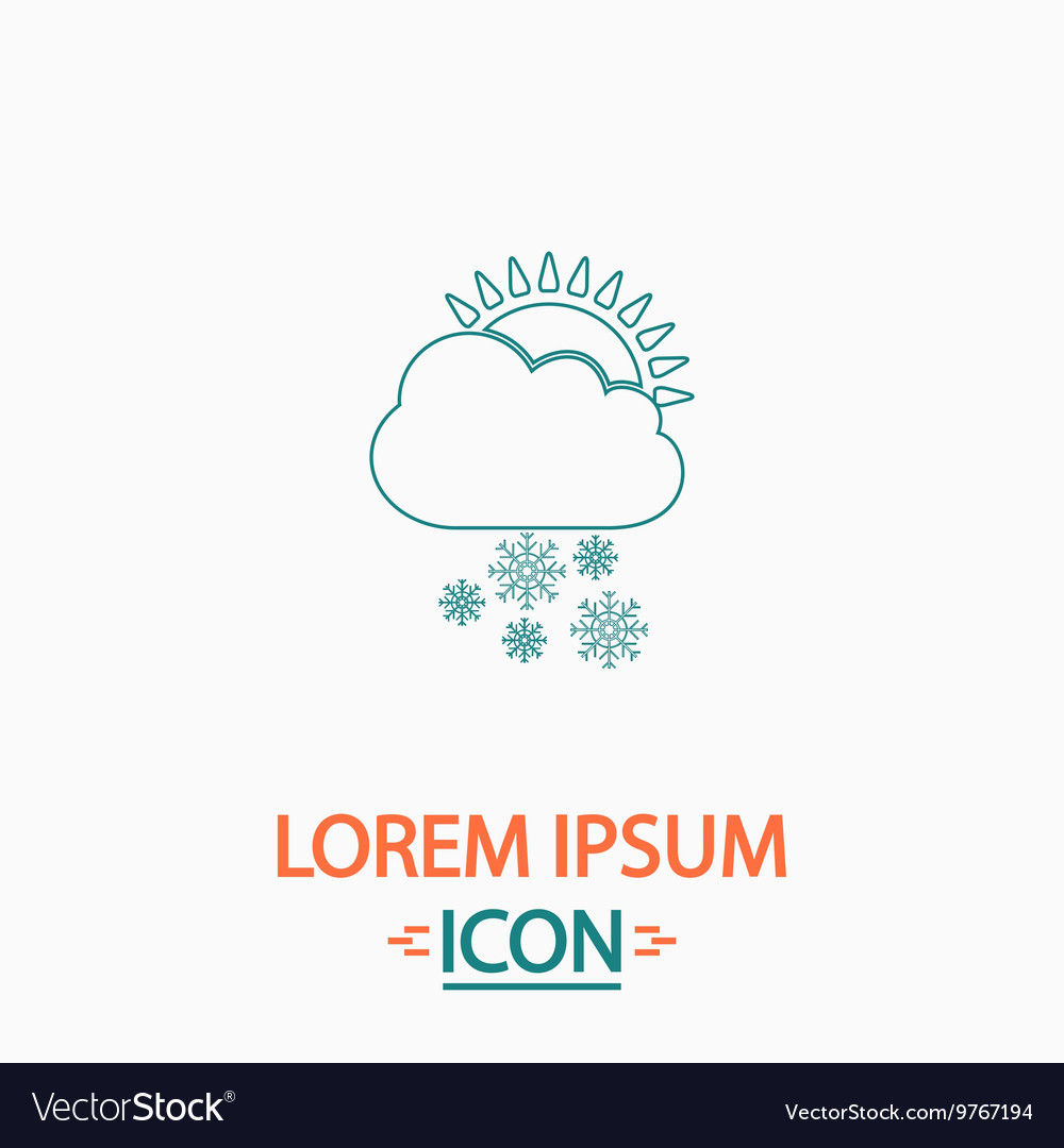 Cloud snow computer symbol