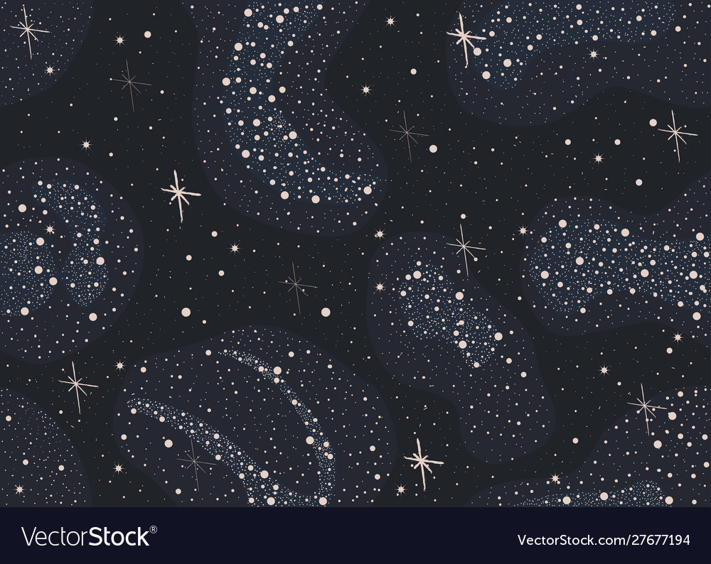 Colorful seamless pattern with shiny stars Vector Image