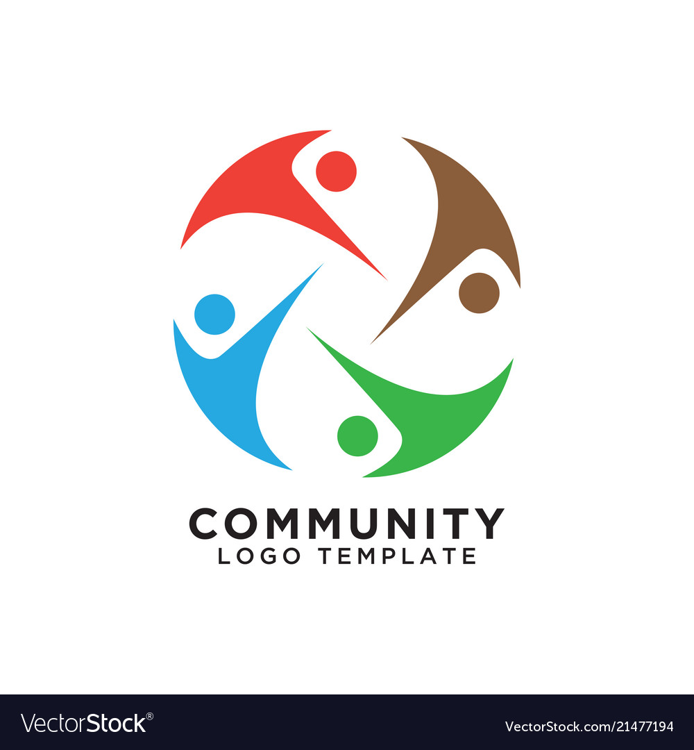 community-organization-logo-design-template-vector-image