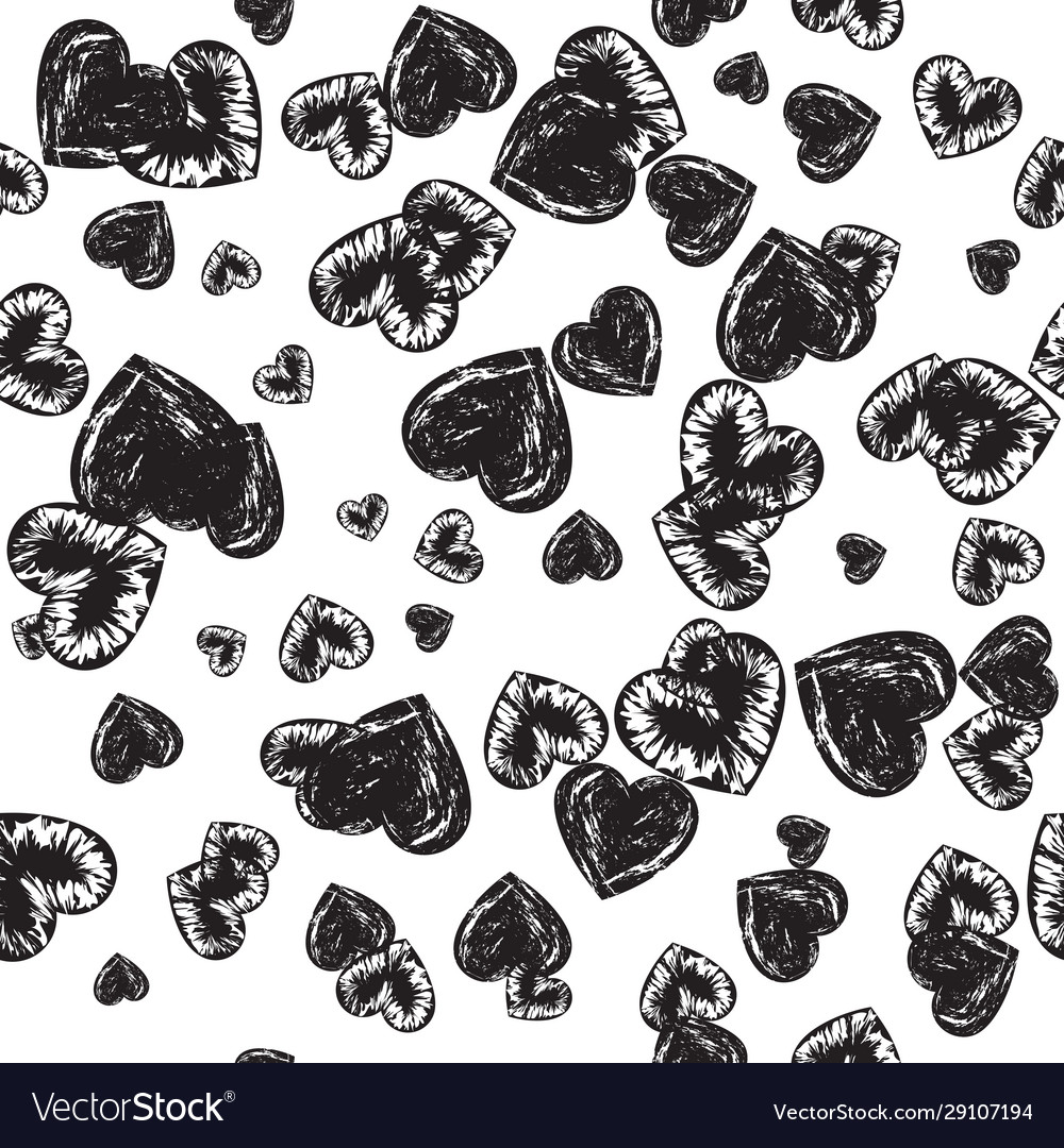 Cute pattern with hearts Royalty Free Vector Image