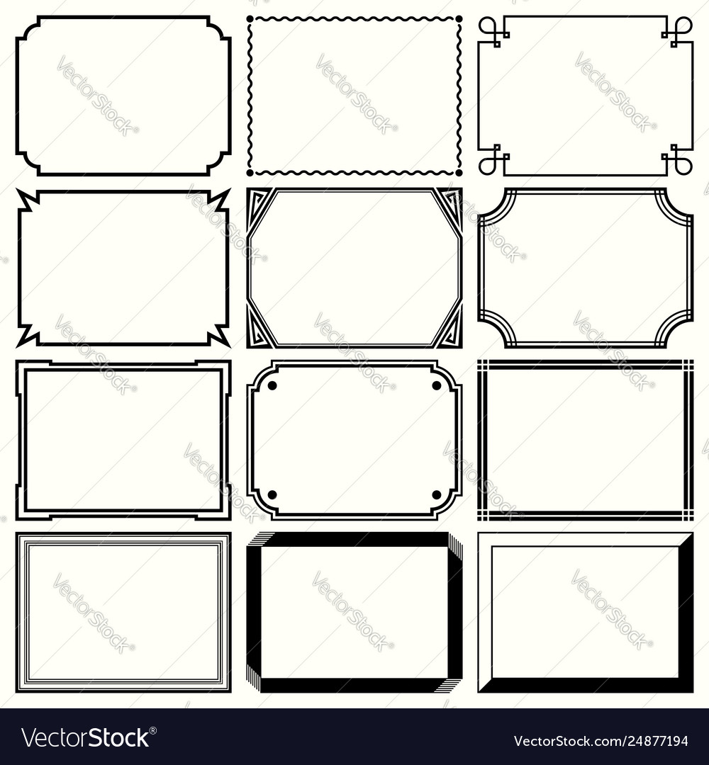 Decorative simple frames set 13