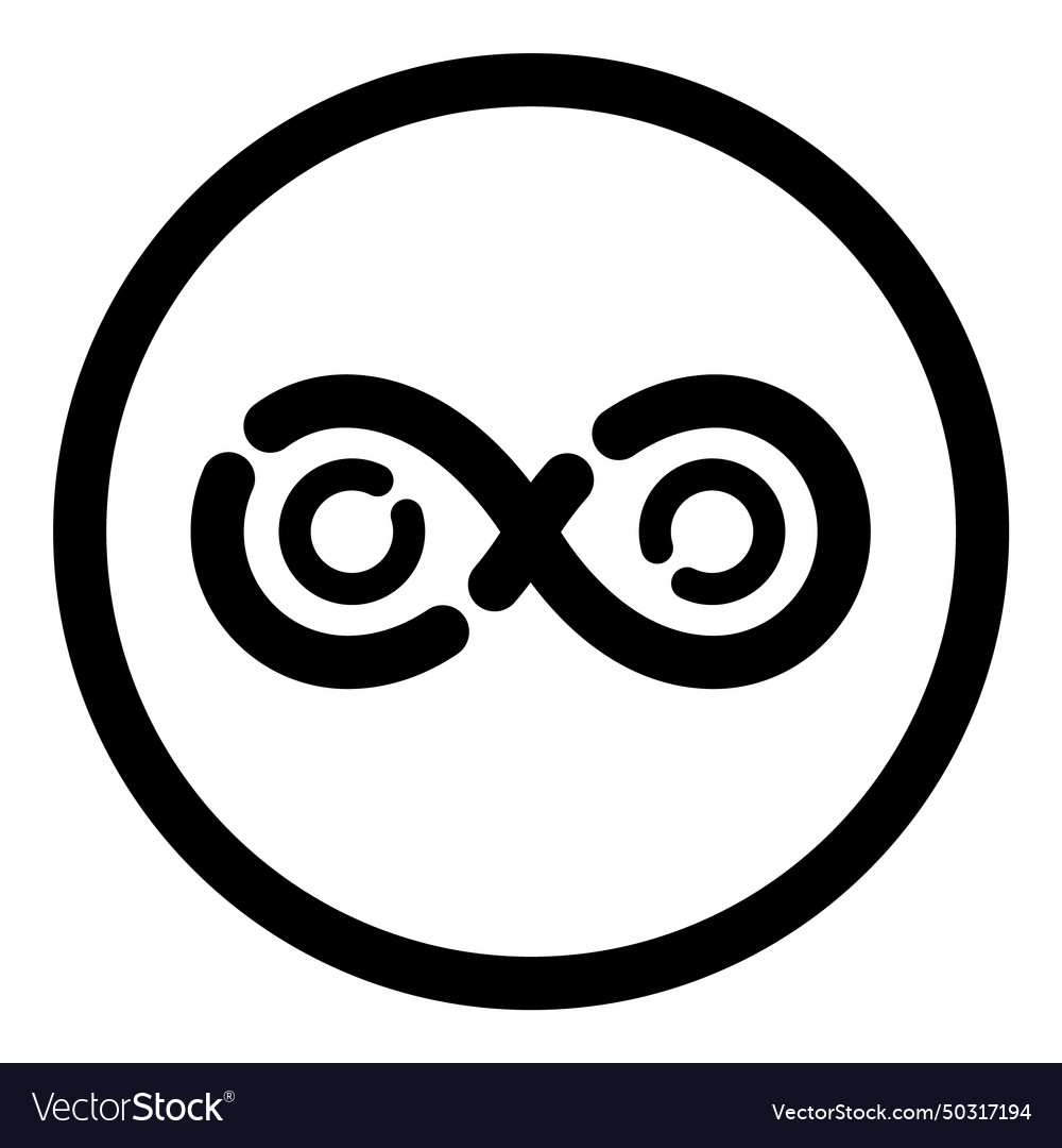 Infinity symbol flat icon isolated on white Vector Image