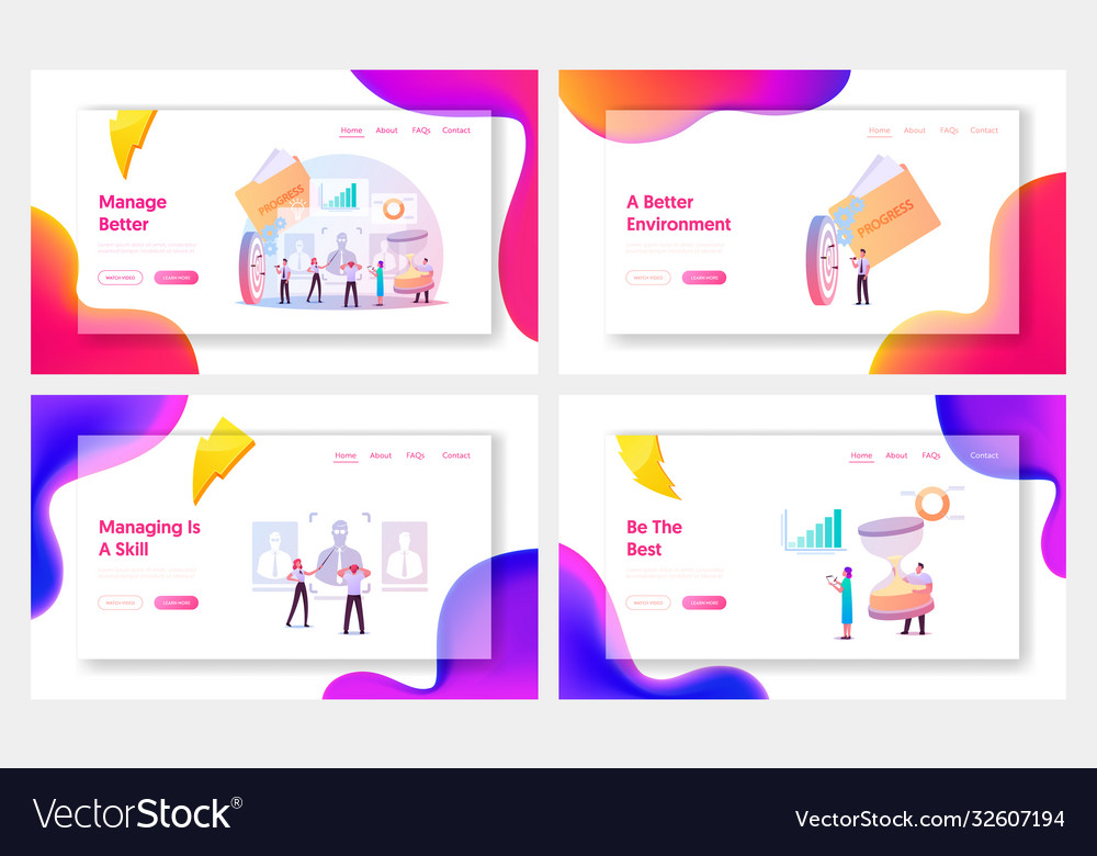 Performance management landing page template set