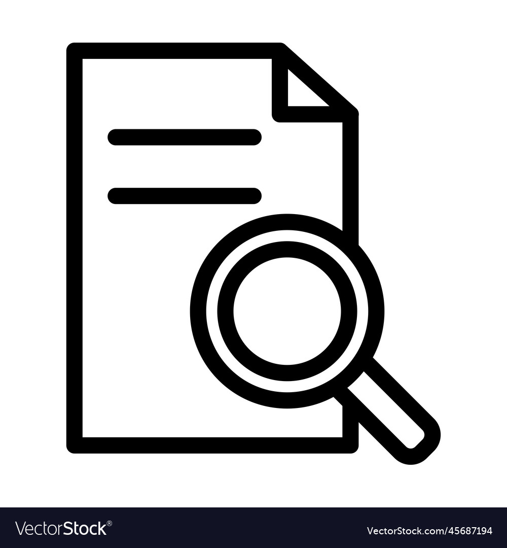 Research thick line icon