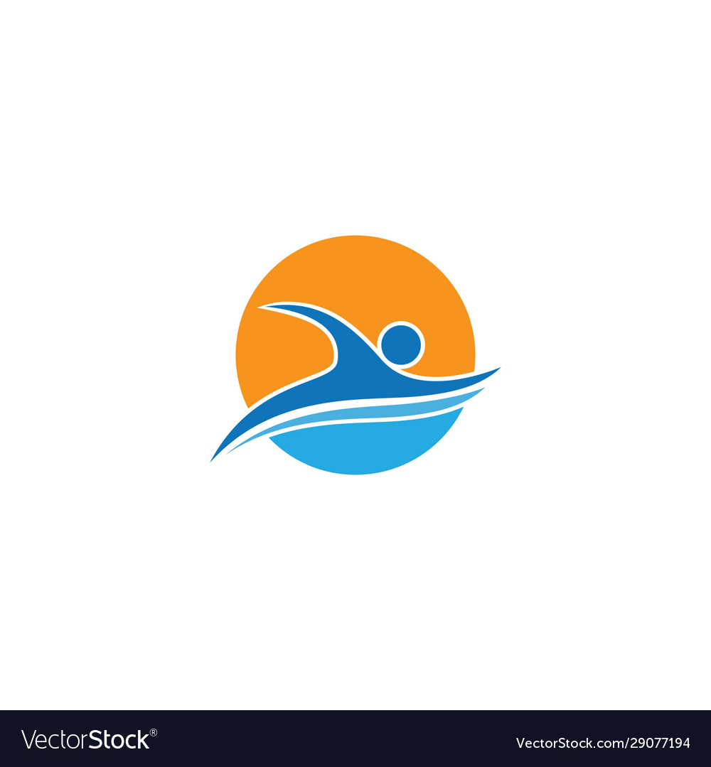 Swimming sport logo