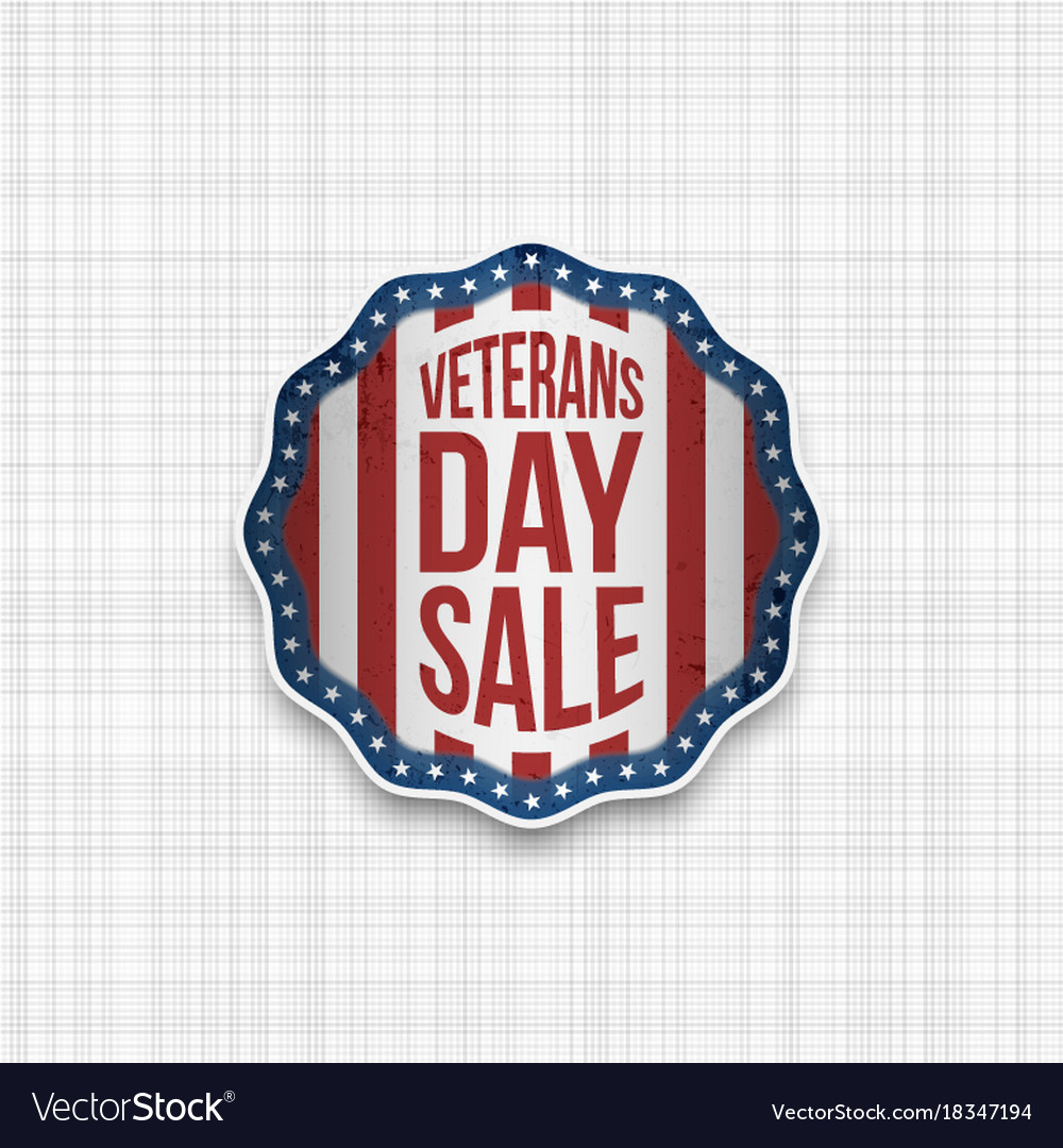 Veterans day sale realistic emblem