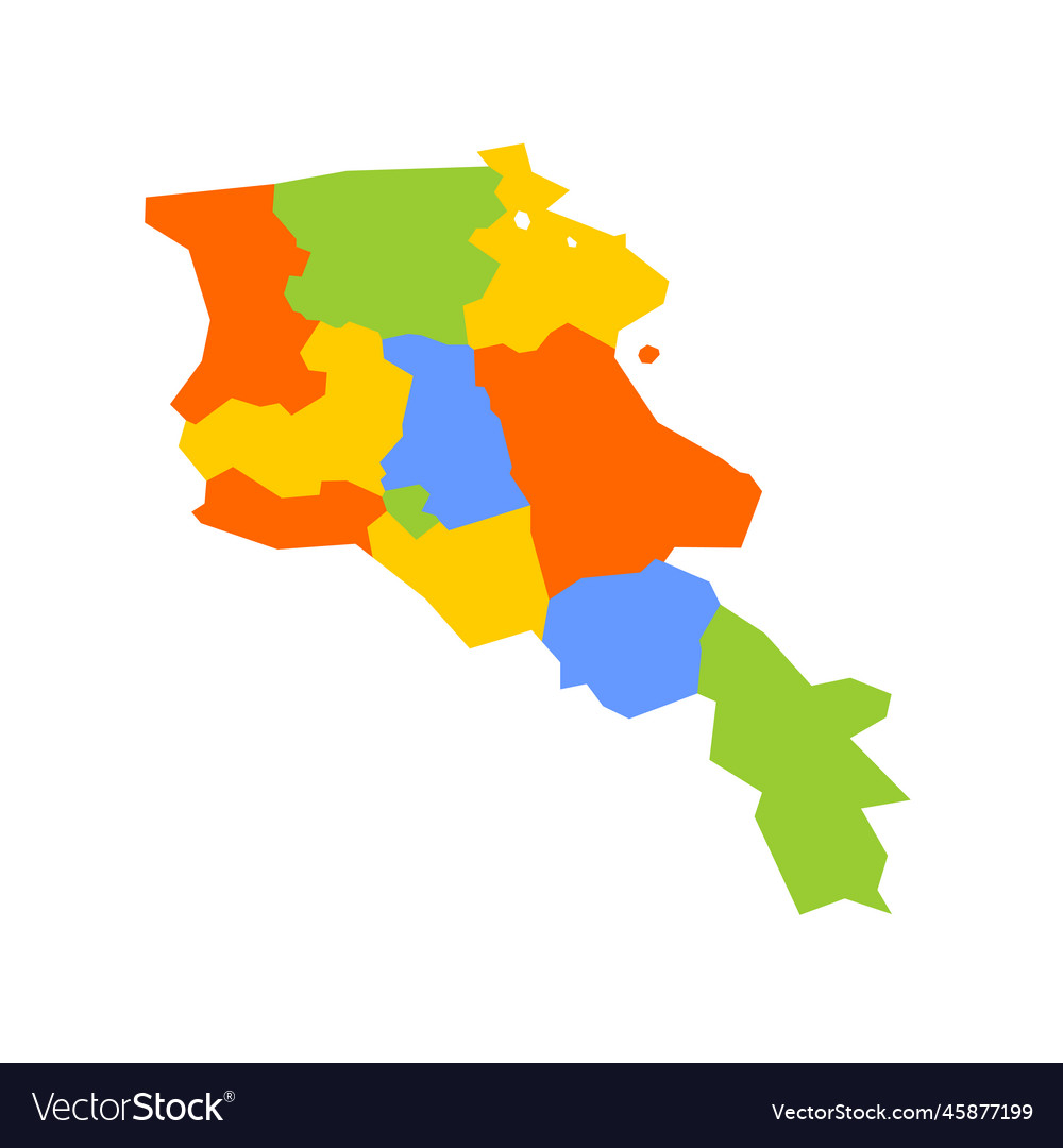 Detailed administrative map of Armenia. Armenia detailed administrative map