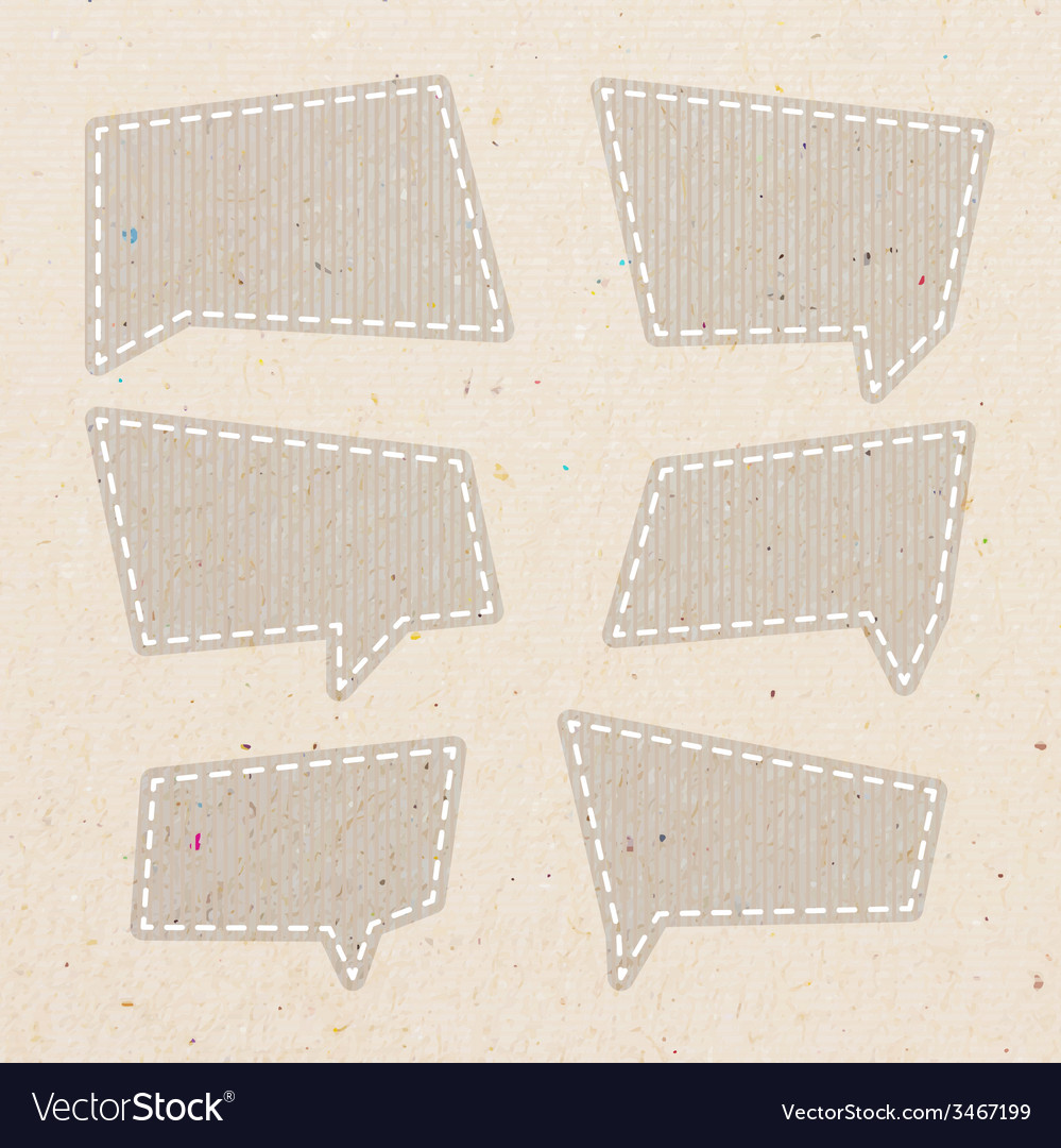 Bubble talk tag recycled paper paths inside