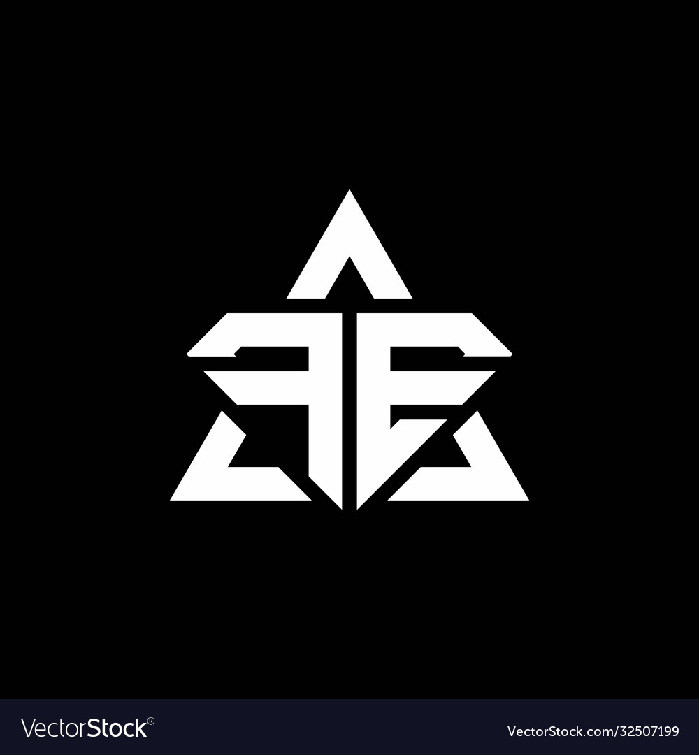 Fe monogram logo with diamond shape and triangle
