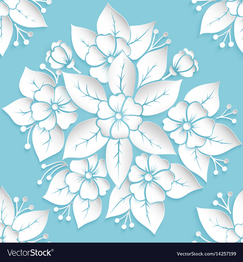 Flower seamless pattern element