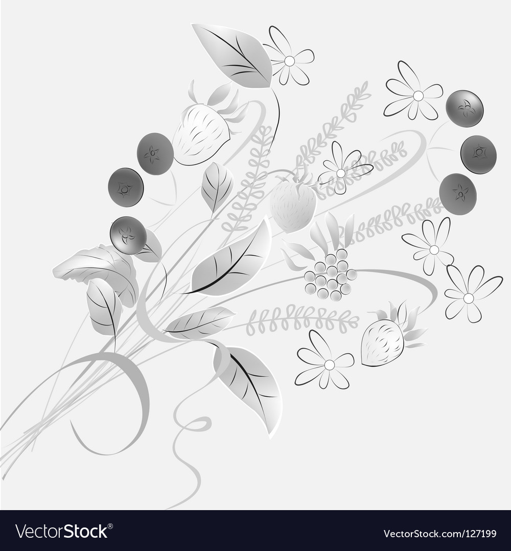 Forest flowers Royalty Free Vector Image - VectorStock