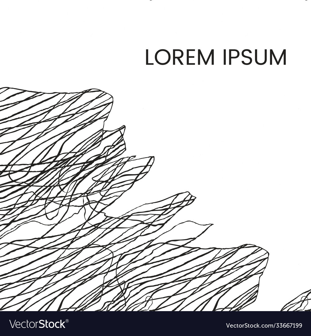 Hand draw frame abstract template vector image Hand draw frame abstract template
