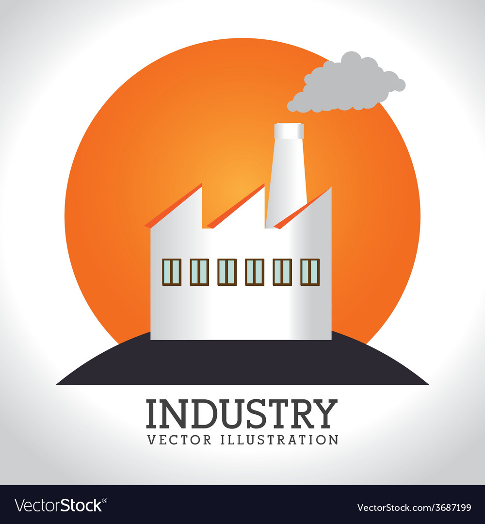 Industry design over white background