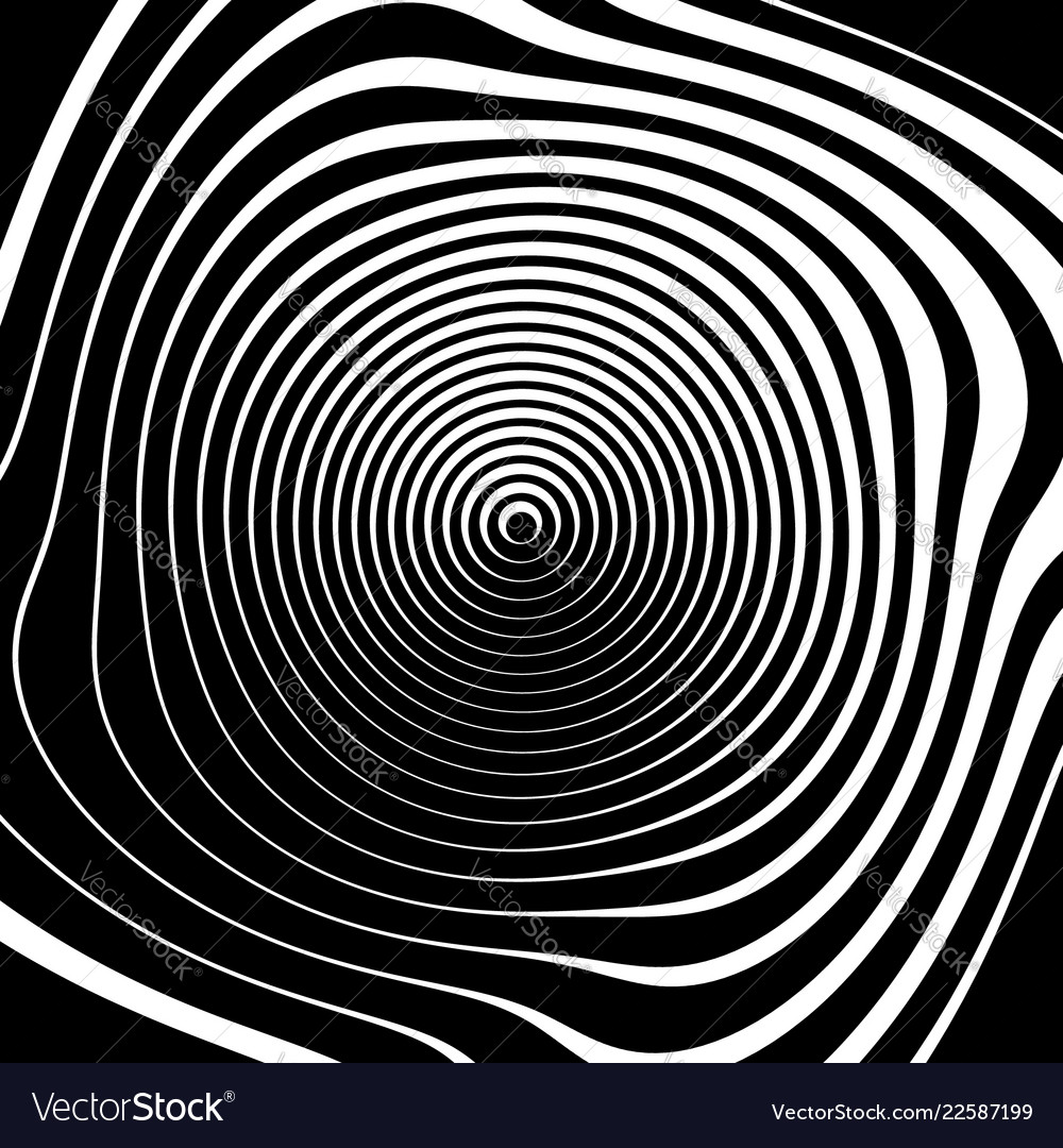 Irregular spiral background in square format Vector Image