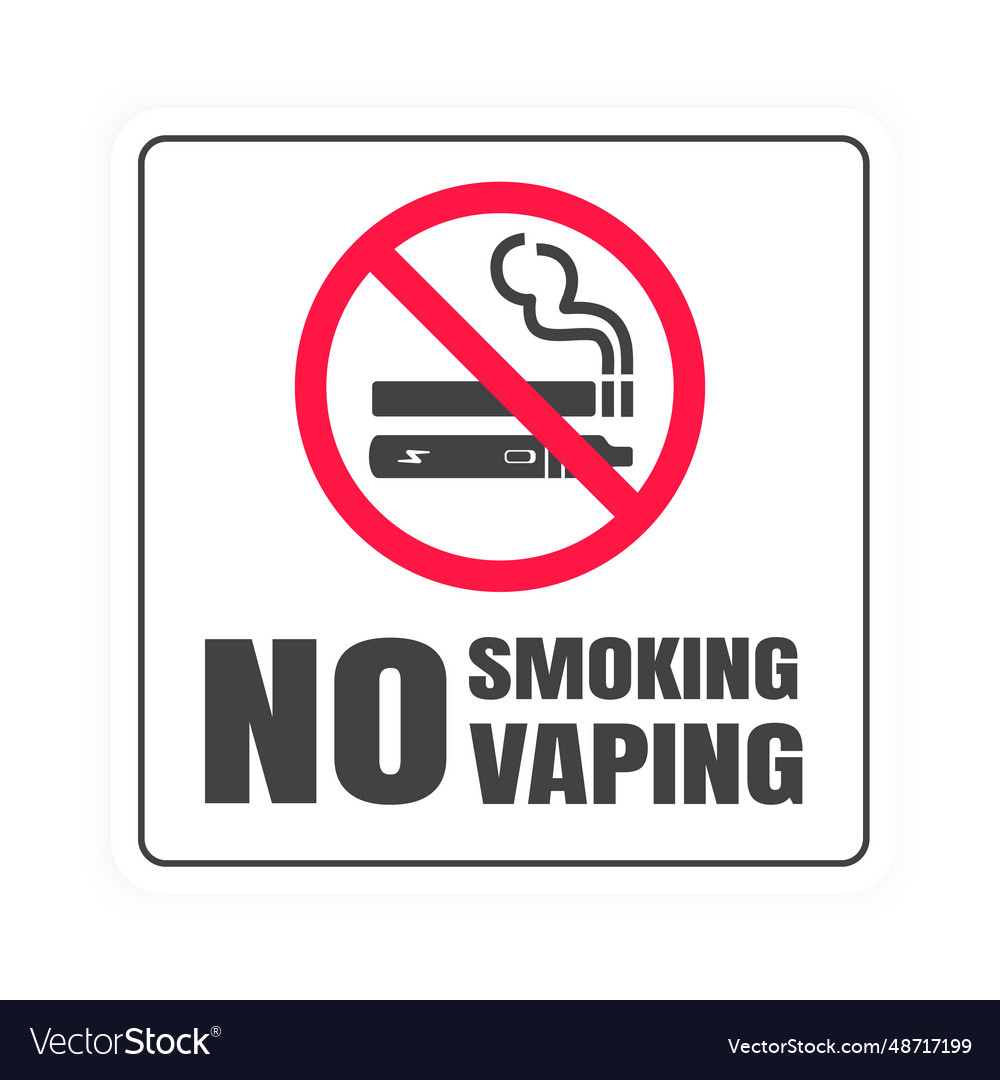 No smoking vaping sign Royalty Free Vector Image