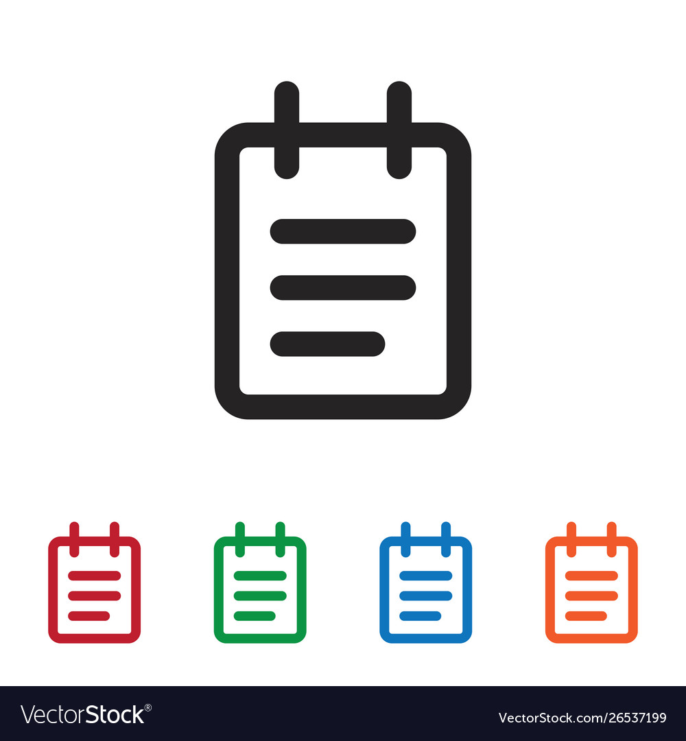 Notebook icon vector image Notebook icon