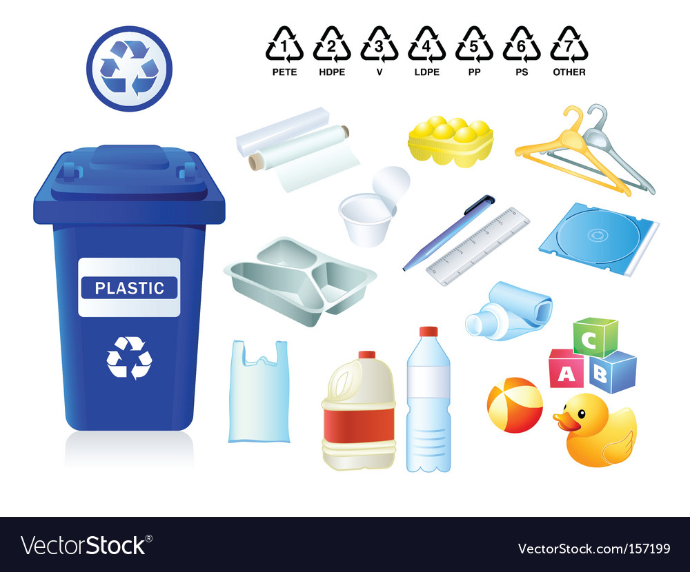 Plastic re-cycle waste Royalty Free Vector Image