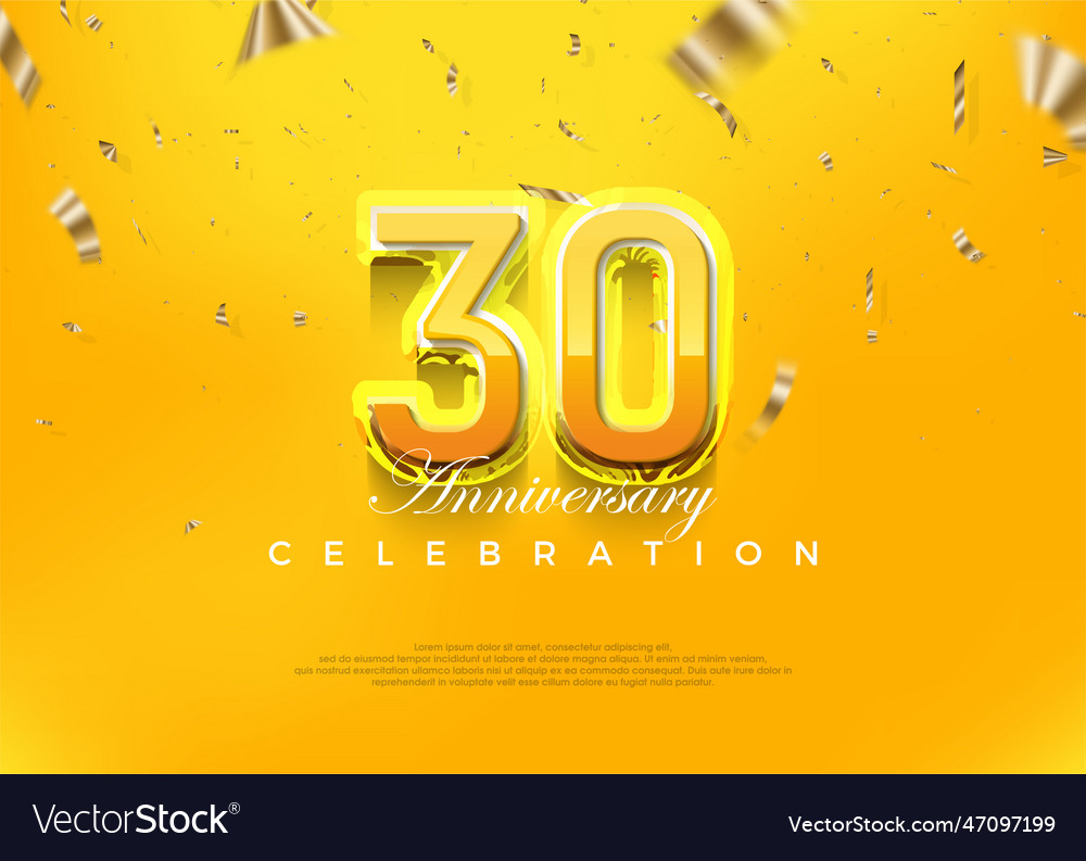 Premium 30th anniversary celebration design Vector Image