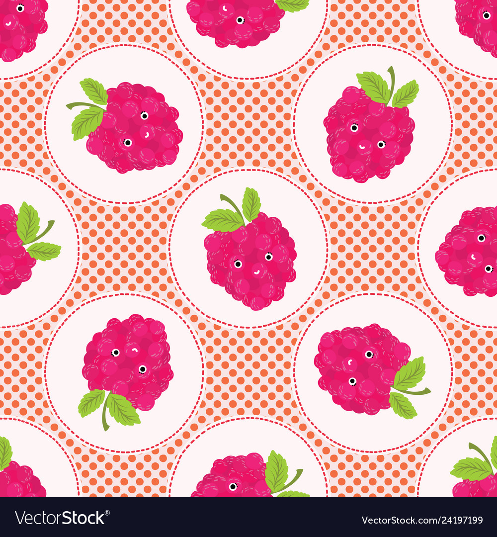 Raspberry Polka Dot Pattern