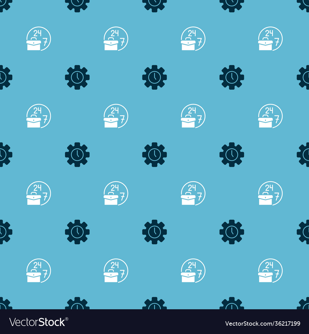 Set time management and always busy on seamless vector image Set time management and always busy on seamless