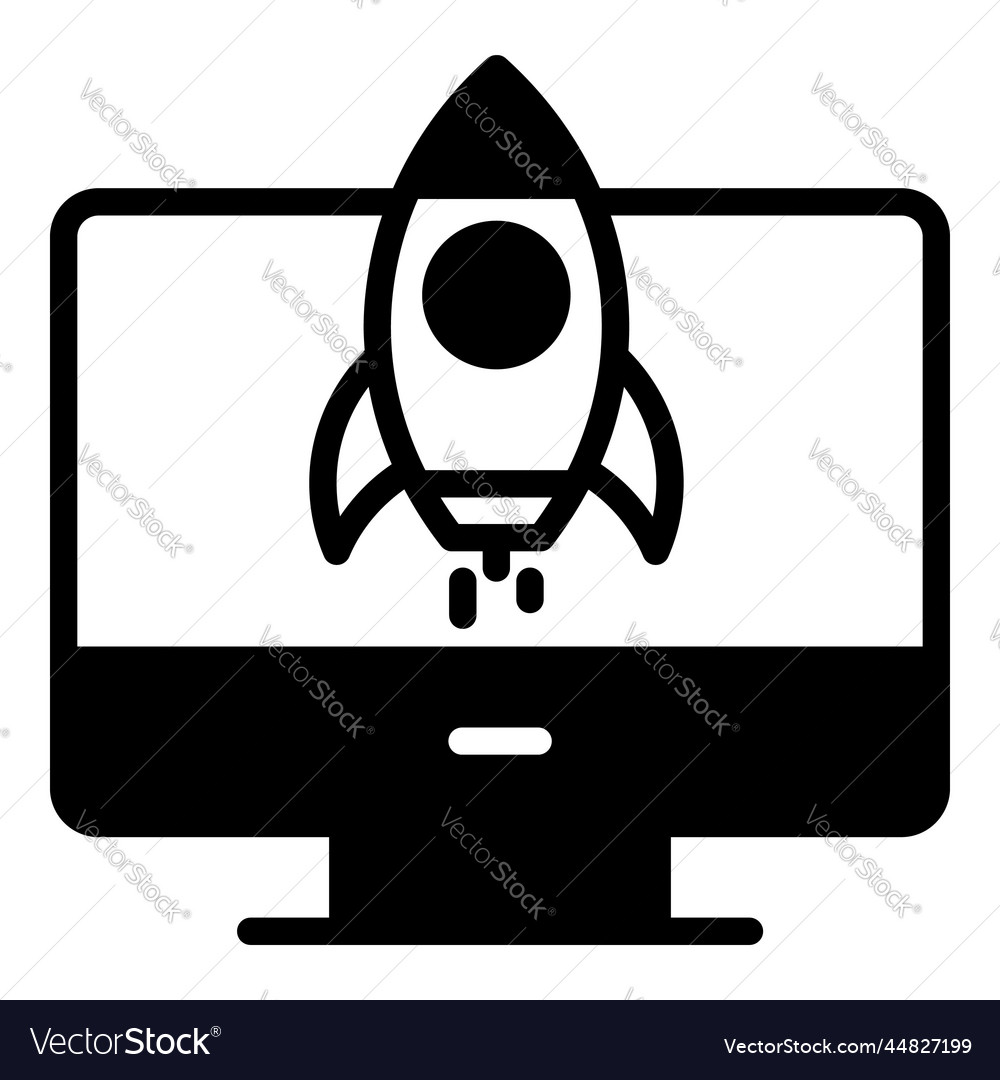 Startup icon user interface as a simple sign