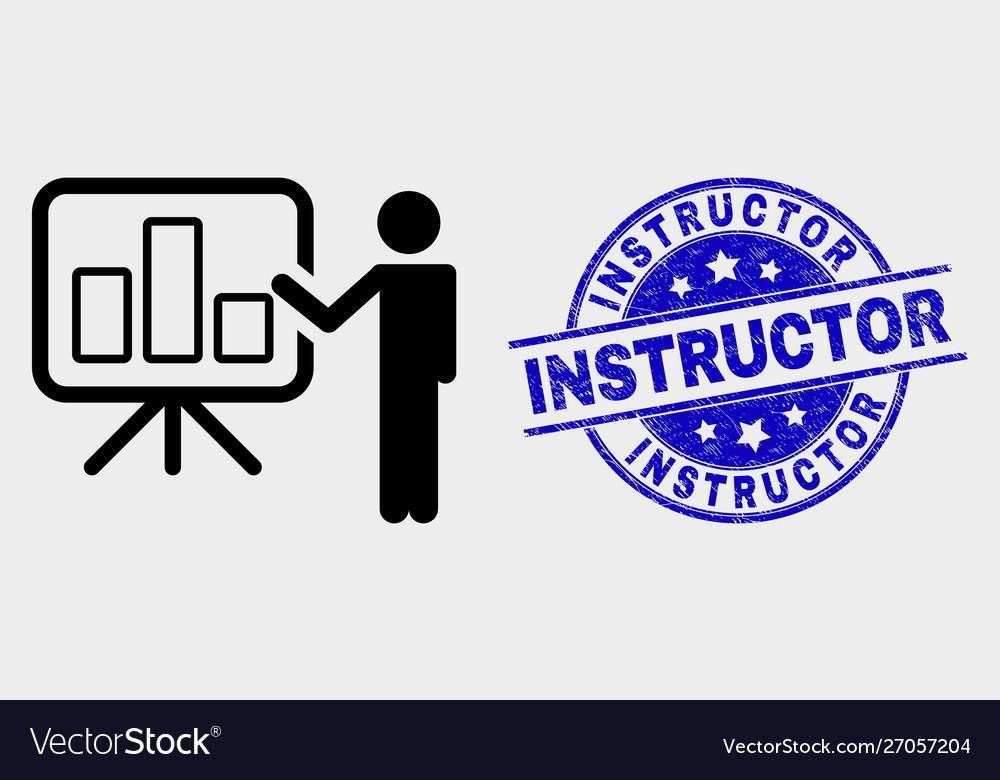 Bar chart public report icon and scratched vector image Bar chart public report icon and scratched