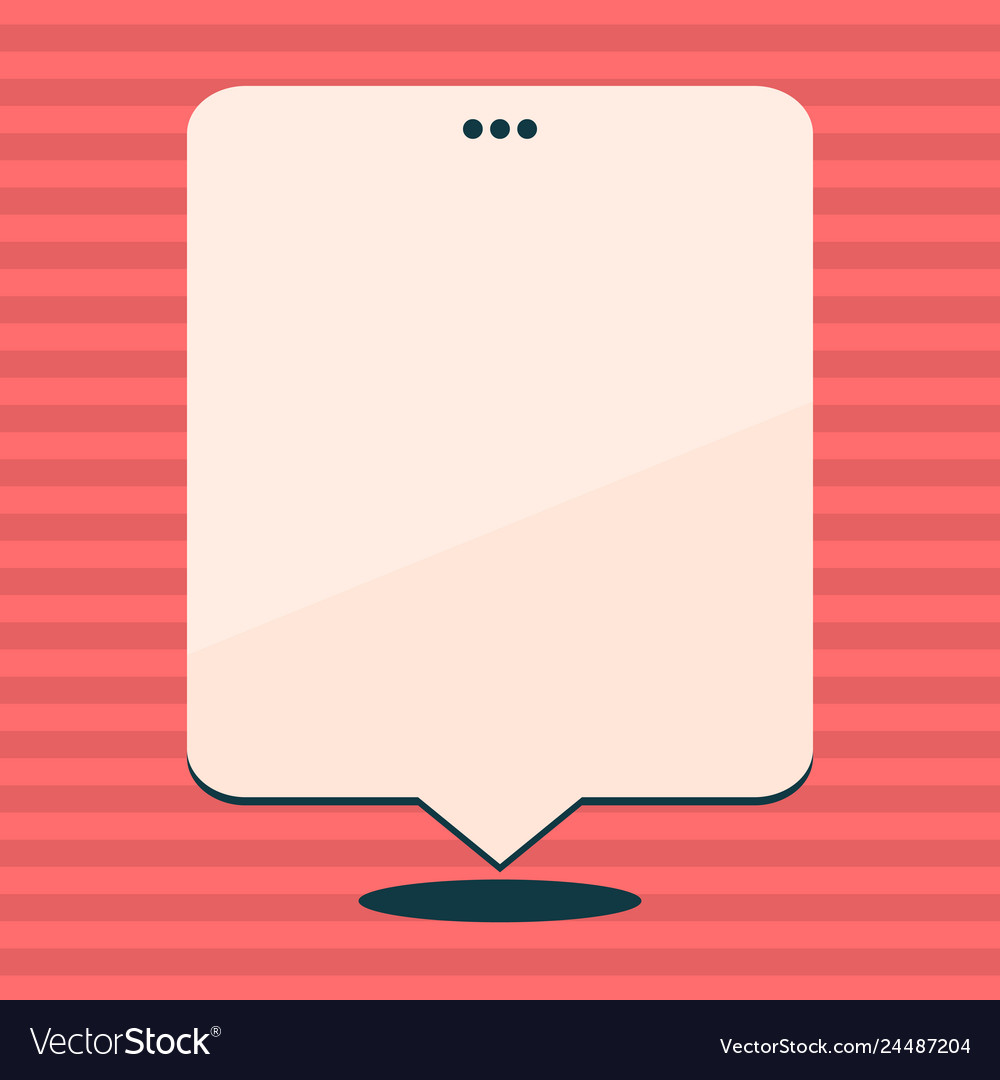 Blank rectangular shape speech bubble with 3 punch Vector Image Blank rectangular shape speech bubble with 3 punch