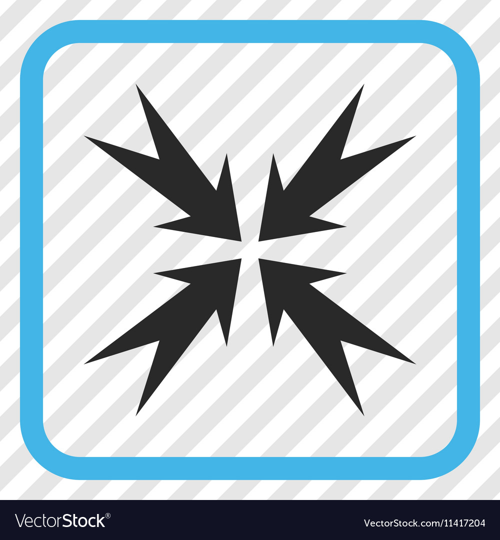 Compression arrows icon in a frame