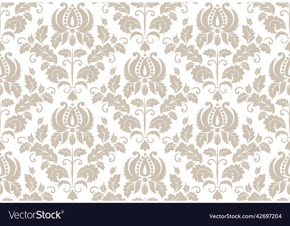 Damask seamless pattern element floral vector image Damask seamless pattern element floral