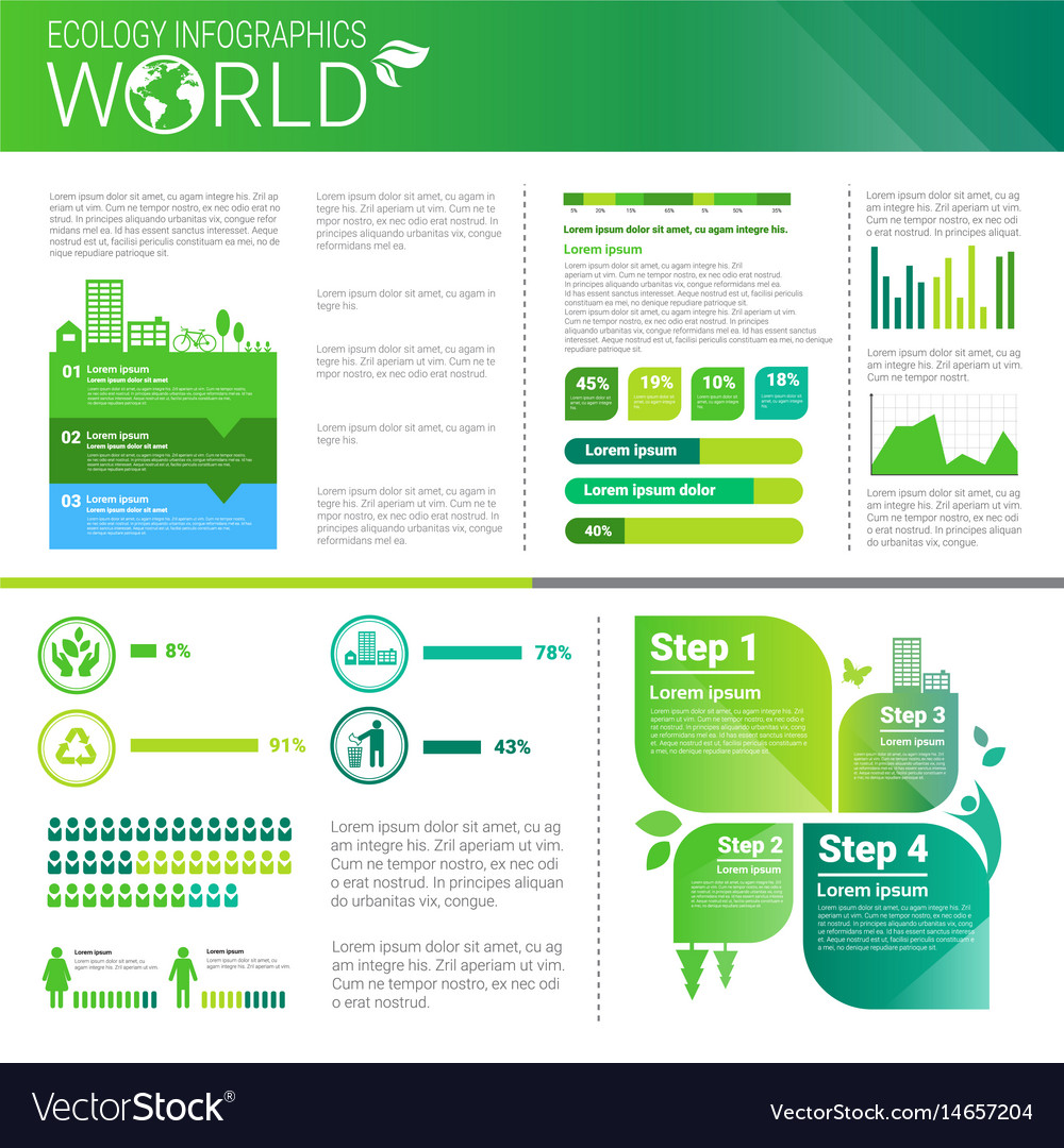 Environmental Protection & Green Energy Infographi