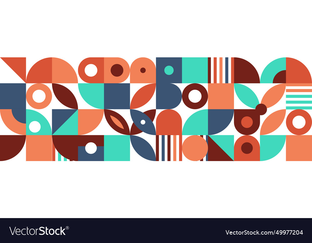 Flat colorful mosaic pattern design banner