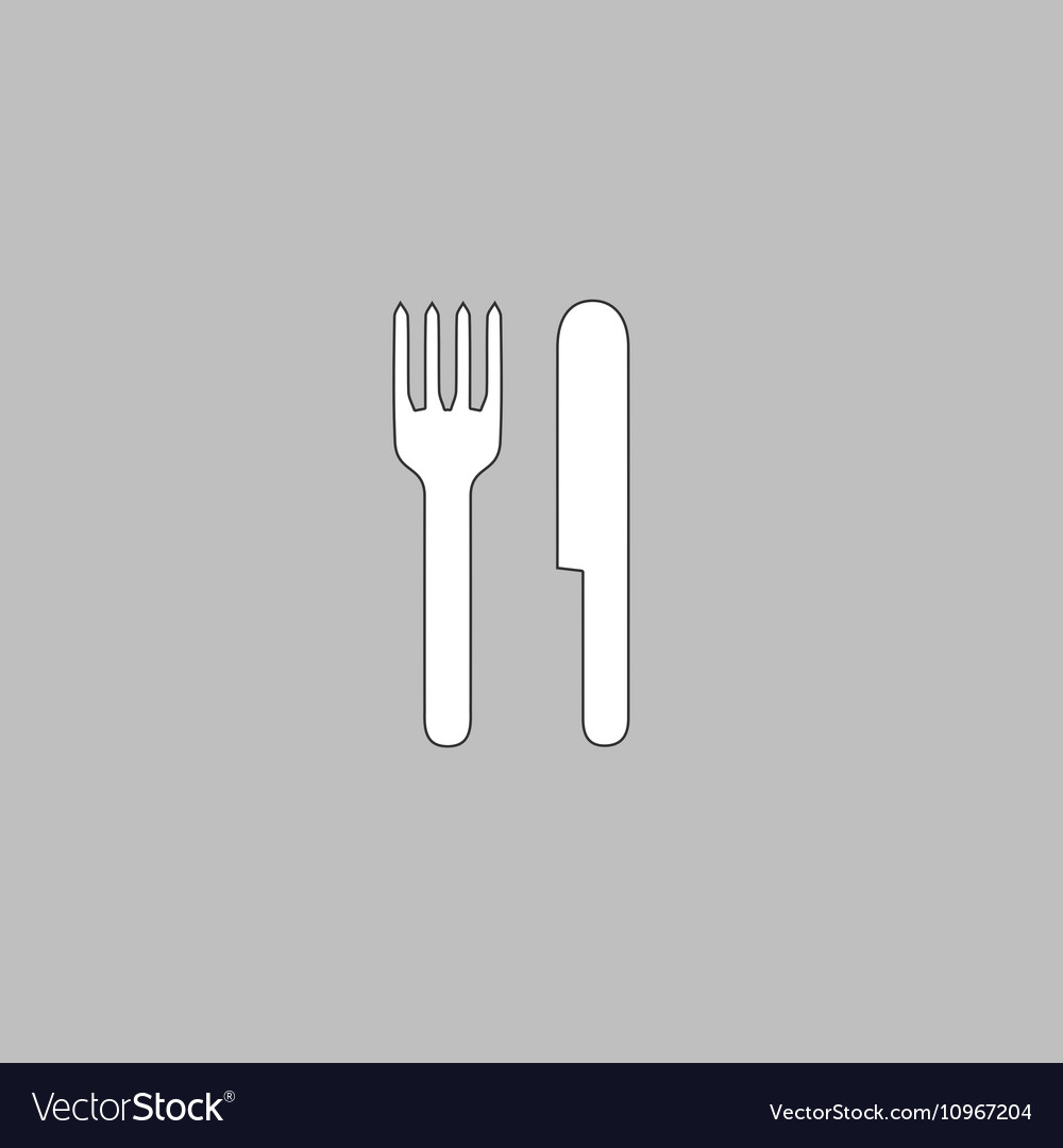 Fork and knife computer symbol