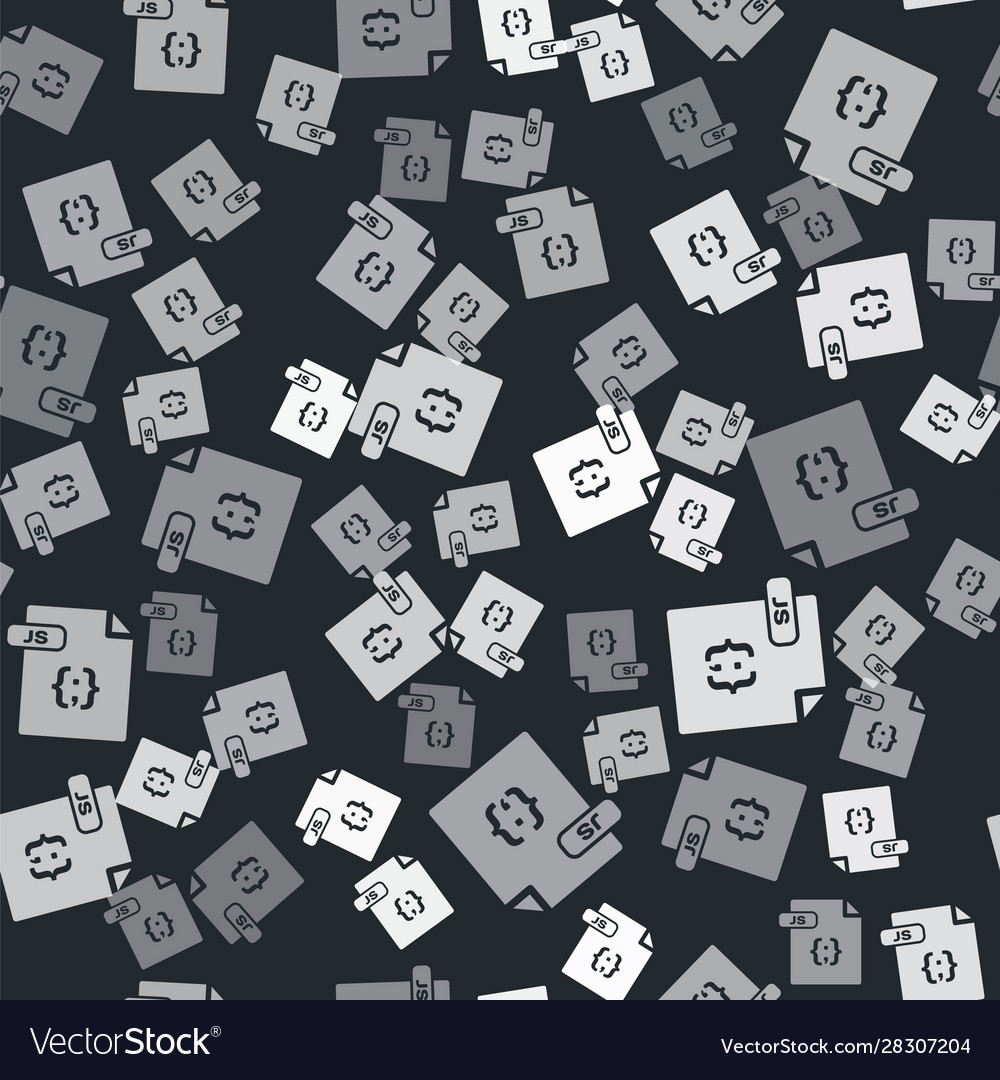Grey js file document download button icon vector image Grey js file document download button icon